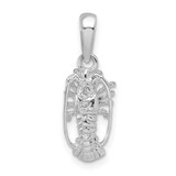 Image of Sterling Silver Polished Extra Small Florida Lobster Pendant