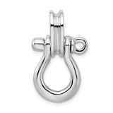 Image of Sterling Silver Polished 3D Large Shackle Link w/Pulley Pendant