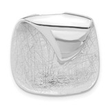 Image of Sterling Silver Polished & Textured Folded Square Chain Slide Pendant