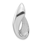 Image of Sterling Silver Rhodium-plated Brushed and Polished Fancy Slide Pendant
