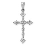 Image of 14k White Gold 1/4ctw Diamond Cross Pendant PM5068-025-WA