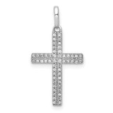 Image of 14k White Gold 1/6ctw Diamond Cross Pendant PM5058-016-WA
