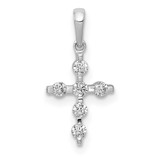 Image of 14k White Gold 1/6ctw Diamond Cross Pendant PM5080-016-WA