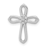 Image of 14k White Gold 1/20ctw Diamond Cross Pendant PM4061-006-WA