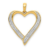 Image of 14K Yellow Gold 1/4ctw Diamond Heart Pendant PM4908-025-YA
