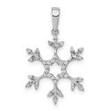 Image of 14k White Gold 1/6ctw Diamond Snowflake Pendant PM5159-016-WA