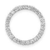 Image of 14k White Gold 1/2ctw Diamond Circle Chain Slide Pendant PM4714-050-WA