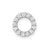 Image of 14k White Gold 1/4ctw Diamond Circle Chain Slide Pendant PM4714-025-WA