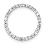 Image of 14k White Gold 3/8ctw Diamond Circle Chain Slide Pendant PM4712-040-WA