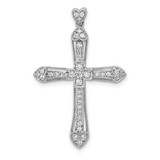 Image of 14k White Gold 1/3ctw Diamond Cross Pendant