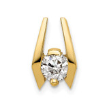 Image of 14K Yellow Gold 5.25mm AA Diamond Slide Pendant