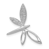 Image of 14k White Gold Diamond Dragonfly Chain Slide Pendant