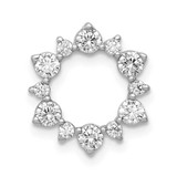 Image of 14k White Gold Diamond Fancy Circle Chain Slide Pendant