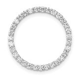 Image of 14k White Gold 5/8ctw Diamond Circle Chain Slide Pendant