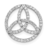 Image of 14k White Gold Diamond Celtic Circle Chain Slide Pendant
