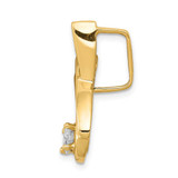 Image of 14K Yellow Gold 5mm AA Diamond Fancy Chain Slide Pendant