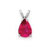 Image of 14k White Gold Ruby pendant XP1011R