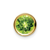 Image of 14K Yellow Gold 7mm Peridot bezel pendant