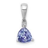 Image of 14k White Gold .72 Tanzanite Diamond Pendant