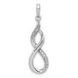 Image of Sterling Silver Rhodium-plated Diamond Figure 8 Pendant