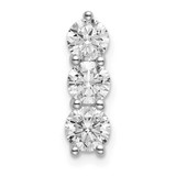 Image of 14K White Gold Lab Grown Diamond SI1/SI2, G H I, 3-stone Pendant PM6637-100-WLG