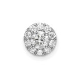 Image of 14K White Gold Lab Grown Diamond SI1/SI2, G H I, Round Halo Pendant PM6635-050-WLG