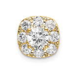 Image of 14K Yellow Gold Lab Grown Diamond SI1/SI2, G H I, Cushion Halo Pendant