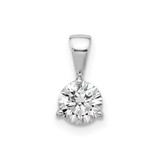 Image of 14k White Gold 1/2ct. Round Lab Grown Diamond SI+, H+, 3 Prong Solitaire Pendant
