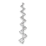 Image of 14K White Gold Lab Grown Diamond SI1/SI2, G H I, Comp 12-Stone Chain Slide Pendant Pen