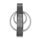 Image of Sterling Silver Ruthenium-plated Textured Pendant