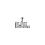 Image of Sterling Silver I (Heart) My Police Mom Block Letters Pendant