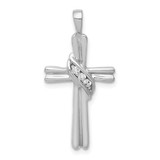Image of 10K White Gold AA Diamond Cross Pendant PM4989-005-1WA