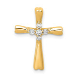 Image of 10k Yellow Gold Diamond Cross Slide Pendant PM5013-016-1YA