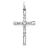 Image of 10K White Gold 1/10ctw Diamond Cross Pendant PM5010-010-1WA