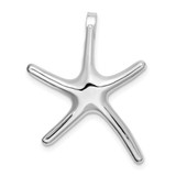Image of Sterling Silver Polished Dancing Starfish Slide Pendant QC9835