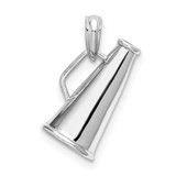 Image of Sterling Silver Polished 3D Megaphone Pendant