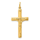 Image of Sterling Silver Gold-tone Crucifix Cross Pendant