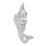 Image of Sterling Silver Polished Mermaid w/Shell Slide Pendant