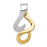 Image of 14k Two-tone Gold Reversible Fancy Omega Slide Pendant