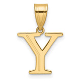 Image of 14K Yellow Gold Polished Etched Letter Y Initial Pendant YC1539Y