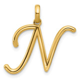 Image of 14k Yellow Gold Fancy Letter N Pendant D5669N