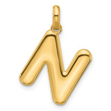 Image of 14k Yellow Gold Fancy Letter N Pendant D5670N