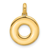 Image of 14k Yellow Gold Fancy Letter O Pendant D5670O