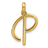 Image of 14k Yellow Gold Fancy Letter P Pendant D5669P