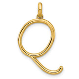Image of 14k Yellow Gold Fancy Letter Q Pendant D5669Q