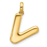 Image of 14k Yellow Gold Fancy Letter V Pendant D5670V