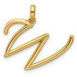Image of 14k Yellow Gold Fancy Letter W Pendant D5669W