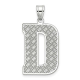 Image of Sterling Silver Letter D Initial Pendant QC2766D