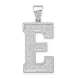 Image of Sterling Silver Letter E Initial Pendant QC2766E