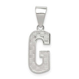 Image of Sterling Silver Letter G Initial Pendant QC2762G